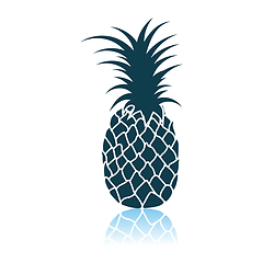 Image showing Pineapple Icon On Gray Background