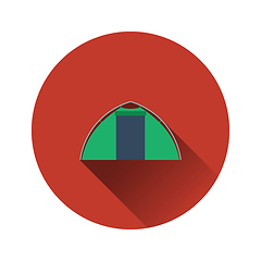 Image showing Flat design icon of touristic tent