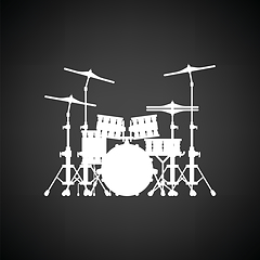 Image showing Drum set icon