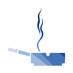 Image showing Cigarette In An Ashtray Icon