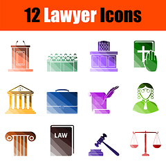 Image showing Lawyer Icon Set