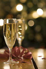 Image showing champagne flutes