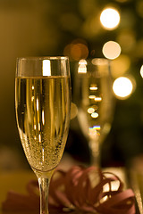 Image showing champagne at christmas