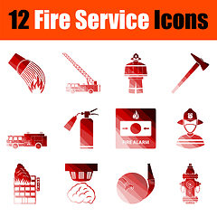 Image showing Fire Service Icon Set