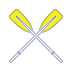 Image showing Icon of  boat oars