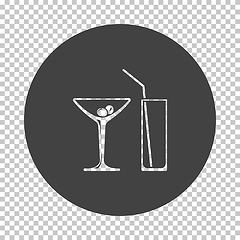 Image showing Coctail glasses icon