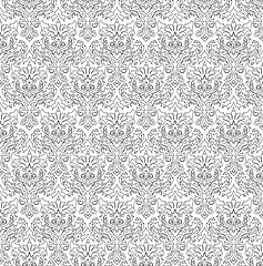 Image showing Damask Seamless Outline Pattern