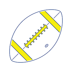 Image showing Icon of American football ball