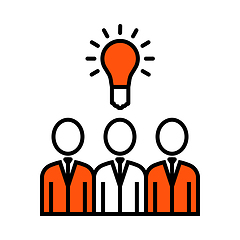 Image showing Corporate Team Finding New Idea Icon