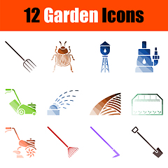 Image showing Set of Gardening Icons