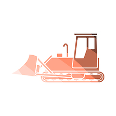 Image showing Icon Of Construction Bulldozer