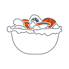 Image showing Icon Of Salad In Plate