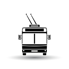 Image showing Trolleybus icon front view