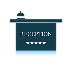 Image showing Hotel reception desk icon