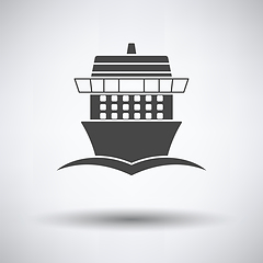 Image showing Cruise liner icon front view