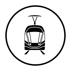 Image showing Tram icon front view