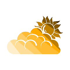 Image showing Sun Behind Clouds Icon