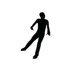 Image showing Figure skate man silhouette