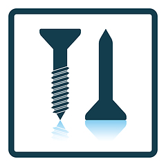 Image showing Icon of screw and nail