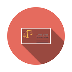 Image showing Lawyer business card icon