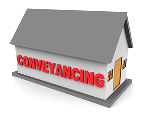 Image showing House Conveyancing Shows Home Conveyancer 3d Rendering