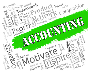 Image showing Accounting Words Indicates Bookkeeping Tax And Auditing