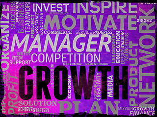 Image showing Growth Words Indicate Improvement Growing And Expansion