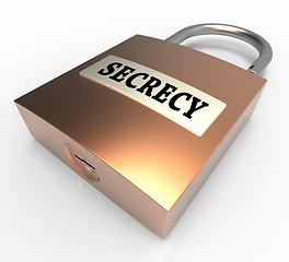 Image showing Secrecy Padlock Represents Classified Secret 3d Rendering