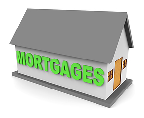 Image showing House Mortgages Represents Home Loan 3d Rendering