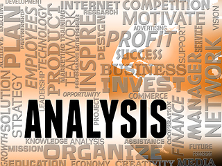 Image showing Analysis Words Means Researching Investigation And Analytics