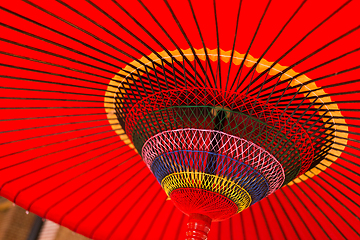 Image showing Japanese red umbrella