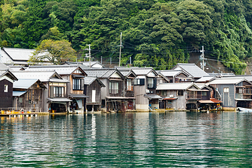 Image showing Seaside town in Ine-cho of Kyoto