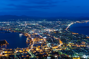 Image showing Hakodate City at night