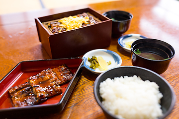 Image showing Eel rice bowl, Japanese Seafood