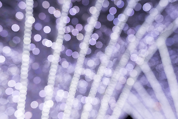 Image showing Colorful purple bokeh abstract background