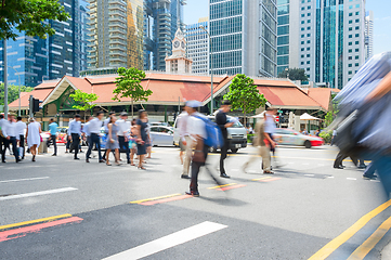 Image showing People in Singapore business center