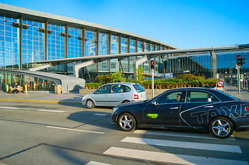 Image showing Taxi cab road airport Copenhagen