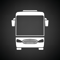 Image showing Tourist bus icon front view