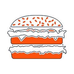 Image showing Icon Of Hamburger