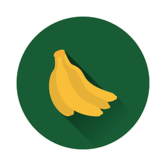 Image showing Flat design icon of Banana