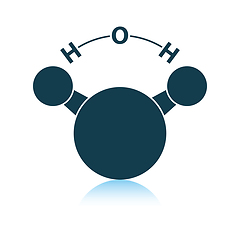 Image showing Icon of chemical molecule water