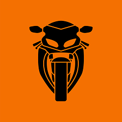 Image showing Motorcycle icon front view