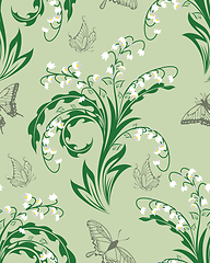 Image showing Seamless floral pattern