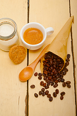 Image showing espresso coffee and beans