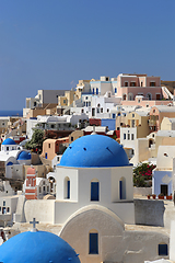 Image showing Beautiful view of Oia village on Santorini, Greece