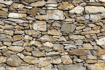 Image showing Wall from stones of various shapes
