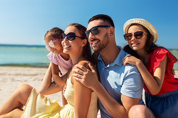 Image showing happy family on summer beach