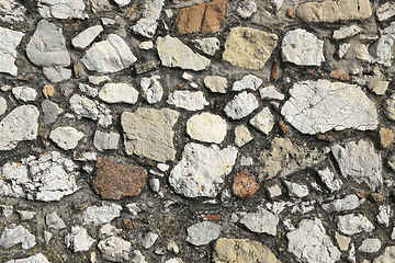 Image showing Very old stone wall texture