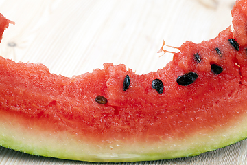 Image showing bitten ripe ,watermelon