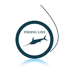 Image showing Icon of fishing line